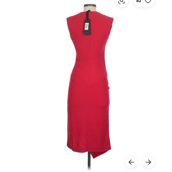 NWT PINKO Red Cocktail Dress – Size EU 38 / 6 - Picture 3 of 9